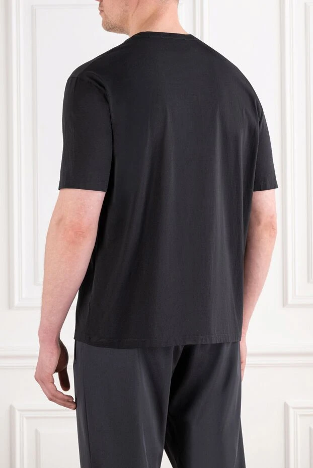 Limitato men's black cotton t-shirt with artistic print 193268 - photo 3