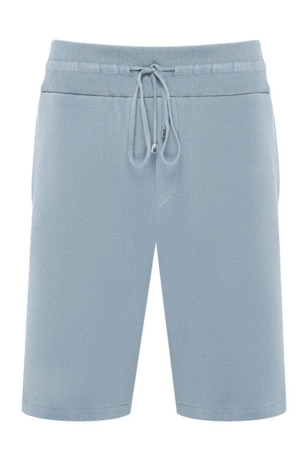 Cesare di Napoli men's gray-blue knit bermuda shorts 193273 - photo 1