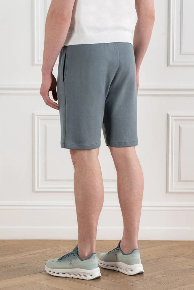 Cesare di Napoli men's gray-blue knit bermuda shorts 193273 - photo 3