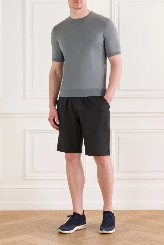 Cesare di Napoli men's t-shirt made of natural cotton in a classic gray color. (markdown) 197958 - photo 2