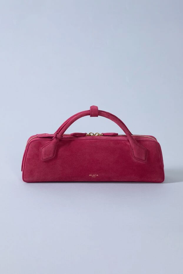 Alaia le teckel burgundy suede clutch 193300 - photo 2