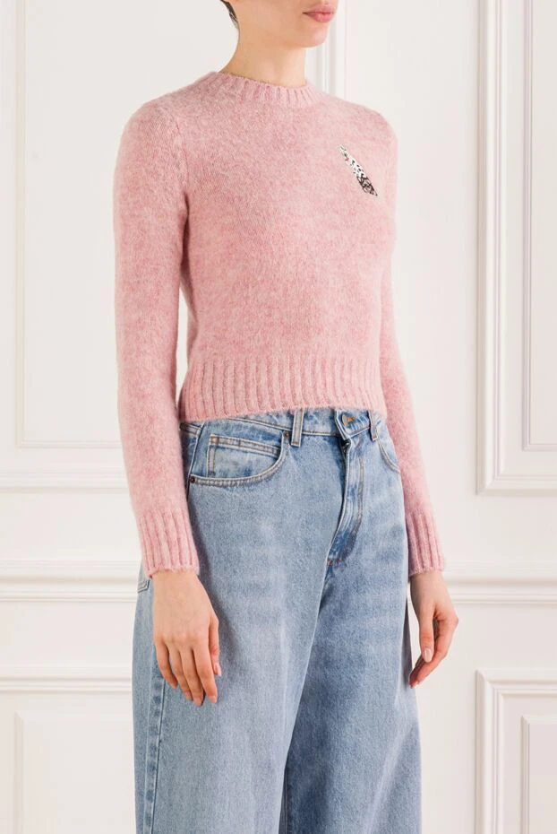 Loewe pink jumper in medium weight shaggy wool 193314 - photo 3