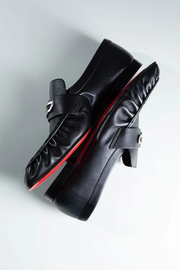 Christian Louboutin лоферы мocallista из черной овечьей кожи наппа 193326 - фото 3