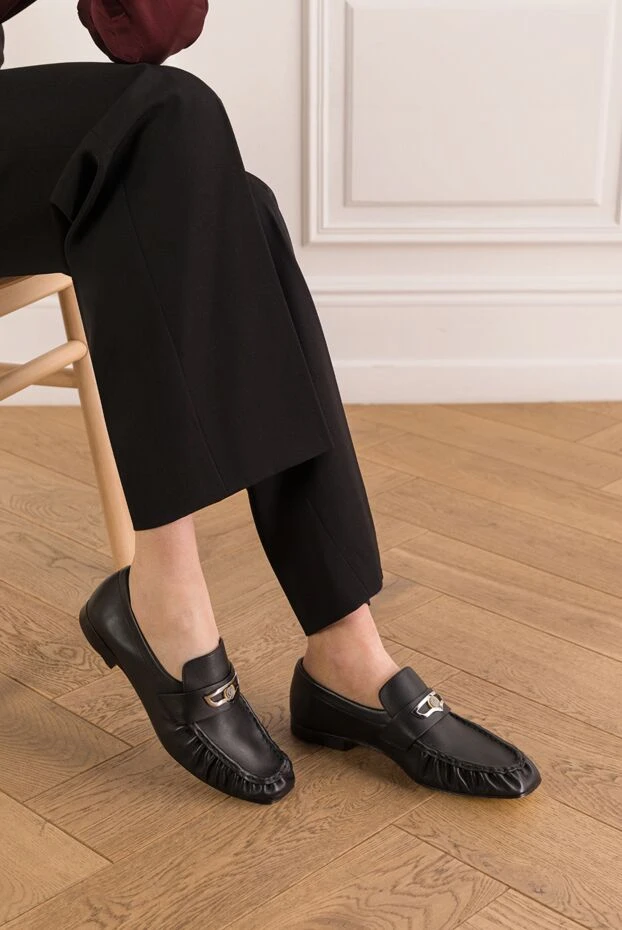 Christian Louboutin лофери мocallista із чорної овечої шкіри наппа 193326 - фото 3