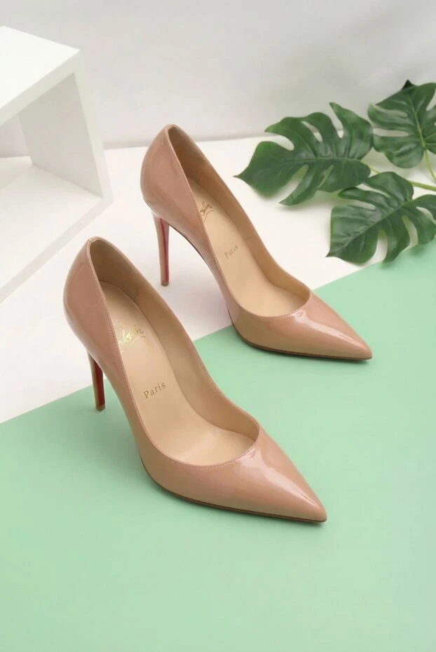 Бежевые туфли-лодочки Miss Z из лакированной телячьей кожи - фото 2