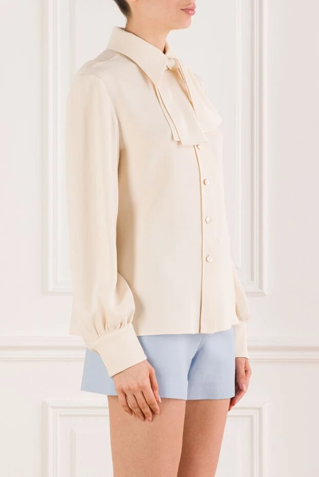 Valentino women's cream silk cady blouse 193344 - photo 3