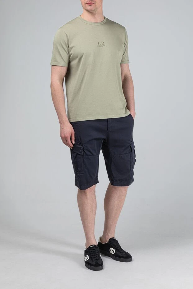 Чоловічі шорти-карго у чорному кольорі з еластичного бавовняного сатину - фото 2