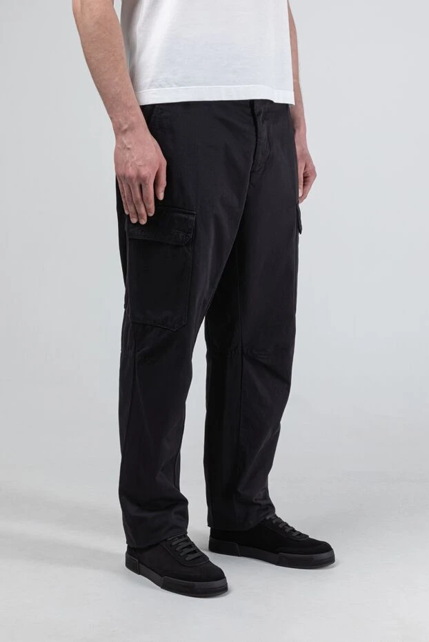 C.P.Company black cargo pants with a branded lens on the side pocket 193356 - photo 3