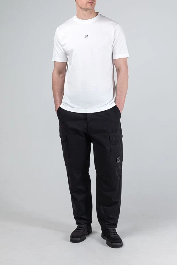 C.P.Company men's white t-shirt with a small contrasting logo 193357 - photo 2