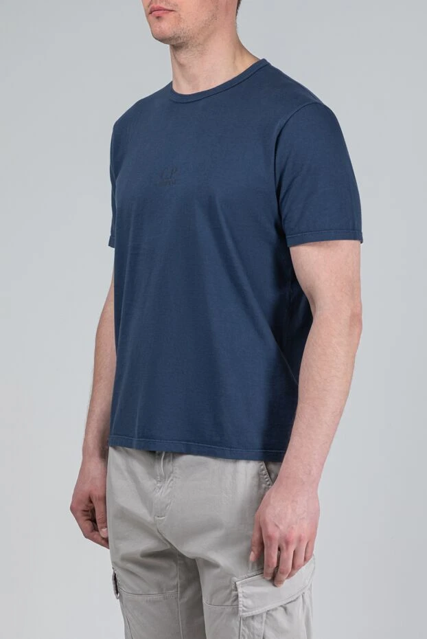 C.P.Company short sleeve t-shirt with a round neck in dark blue 193363 - photo 3