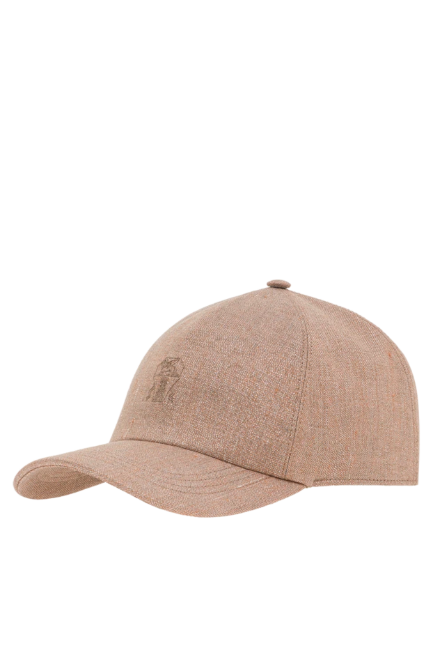 Brunello Cucinelli women's beige linen twill baseball cap 193369 - photo 2