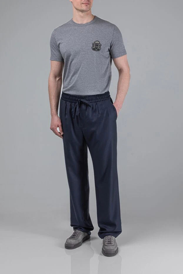 Dolce & Gabbana gray cotton jersey t-shirt with heraldic dg embroidery 193377 - photo 2