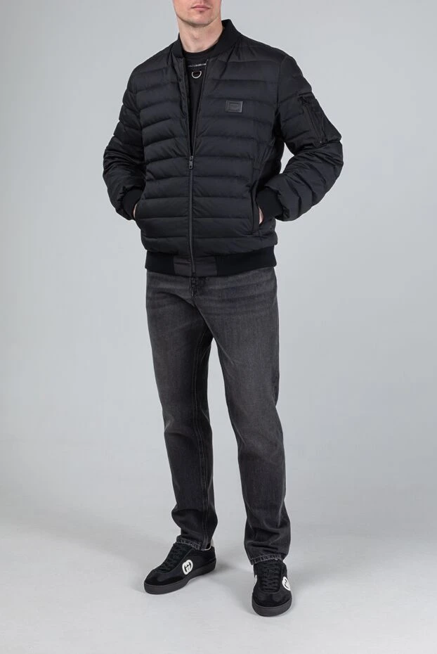 Dolce & Gabbana black quilted down bomber jacket 193392 - photo 2