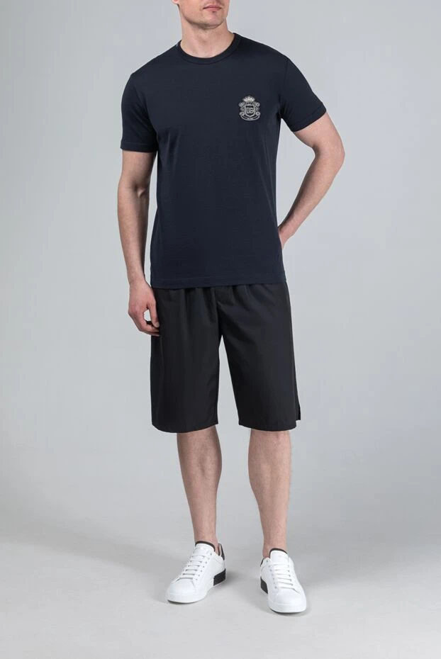 Dolce & Gabbana мужские шорты из хлопка с эластичным поясом и кулиской 193395 - фото 2