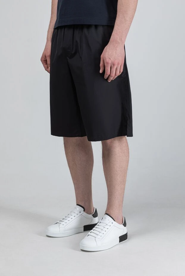 Dolce & Gabbana мужские шорты из хлопка с эластичным поясом и кулиской 193395 - фото 3