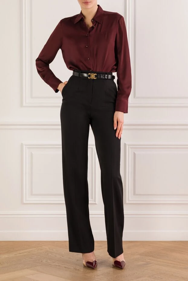 Dolce & Gabbana women's black wool gabardine trousers 193410 - photo 2