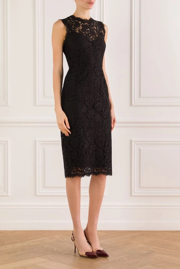 Dolce & Gabbana black cordonetto lace evening dress for special occasions 193413 - photo 3