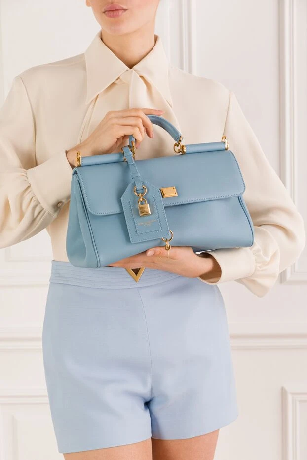 Dolce & Gabbana my sicily blue calfskin plonge bag 193417 - photo 2