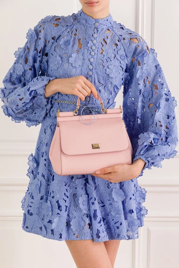 Dolce & Gabbana large pink sicily dauphine calfskin bag 193421 - photo 2