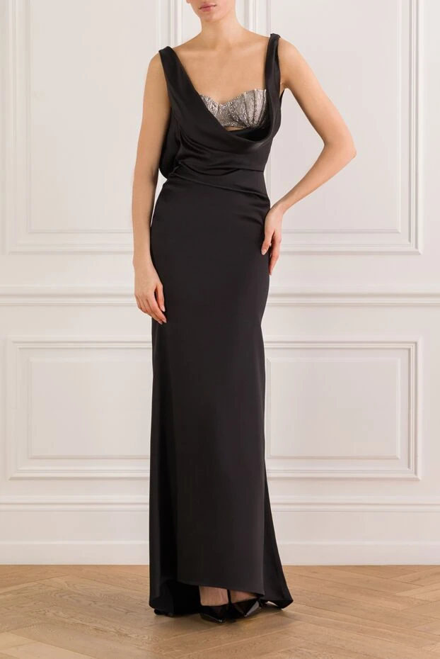 Giuseppe Di Morabito black fitted maxi evening dress 193429 - photo 2