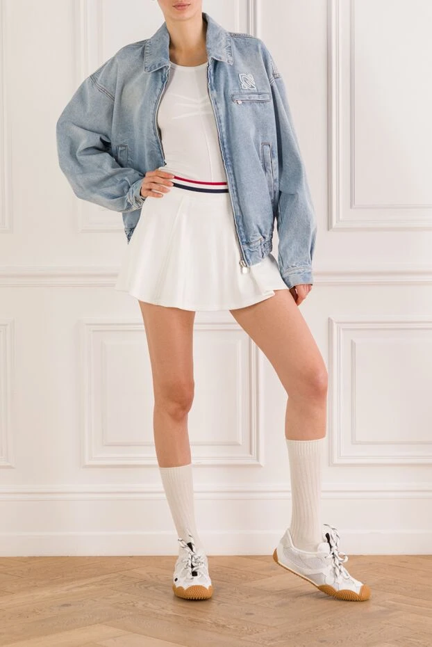 Giuseppe Di Morabito women's denim bomber jacket with dropped shoulders 193435 - photo 2