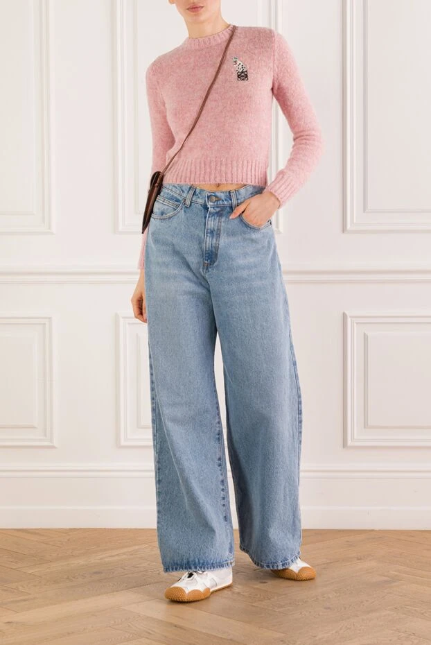 Giuseppe Di Morabito wide-leg jeans with an embroidered anagram on the back pocket 193436 - photo 2