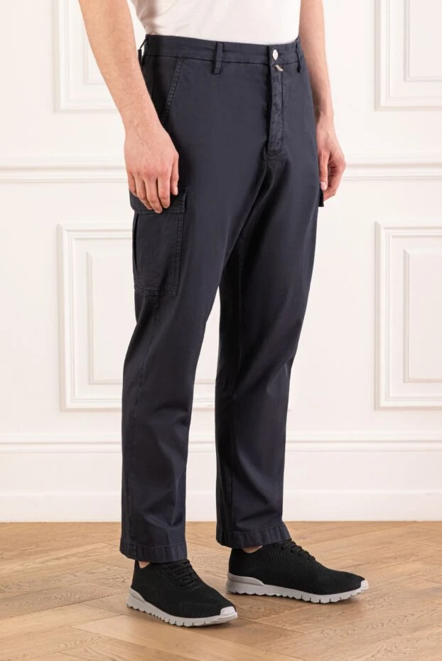 Jacob Cohen dark blue men's tapered cargo pants 193481 - photo 2