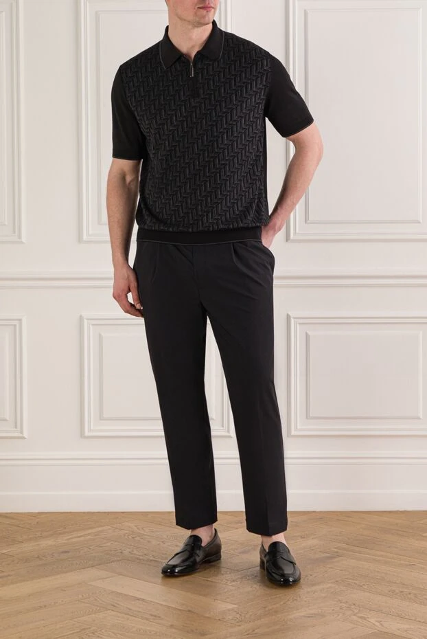 Jacob Cohen black classic trousers with a modern drawstring 193483 - photo 2