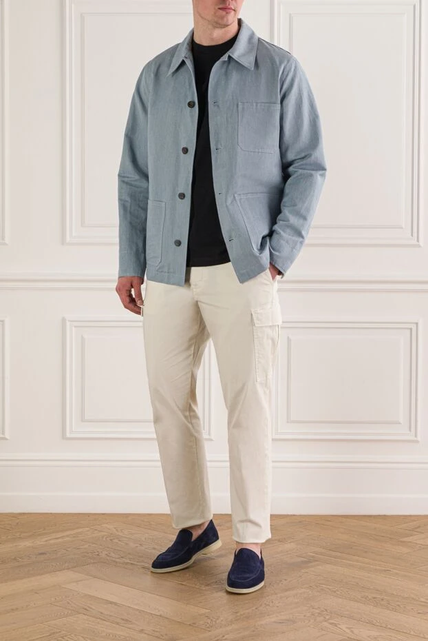 Jacob Cohen men's lightweight blue overshot shirt jacket 193487 - photo 2