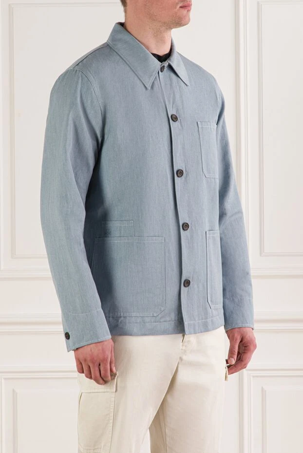 Jacob Cohen men's lightweight blue overshot shirt jacket 193487 - photo 3