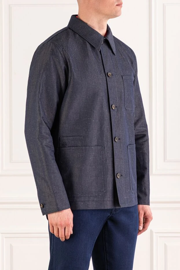 Jacob Cohen men's dark blue overshot shirt jacket 193489 - photo 3