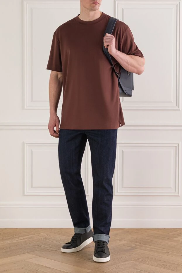 Kiton чоловічі темно-сині джинси із високоякісного деніму 193532 - фото 2