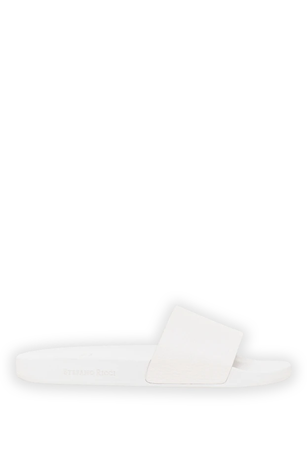 Stefano Ricci men's white crocodile leather flip-flops with anatomical insoles 193571 - photo 1