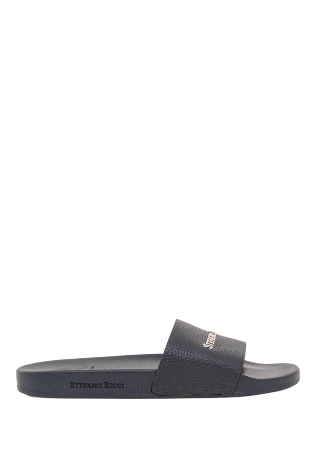 Stefano Ricci men's blue crocodile leather flip-flops with anatomical insoles 193572 - photo 1