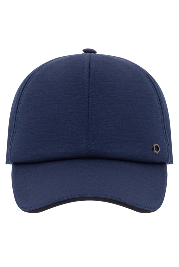 Stefano Ricci blue wool baseball cap with signature metal detail 193574 - photo 1
