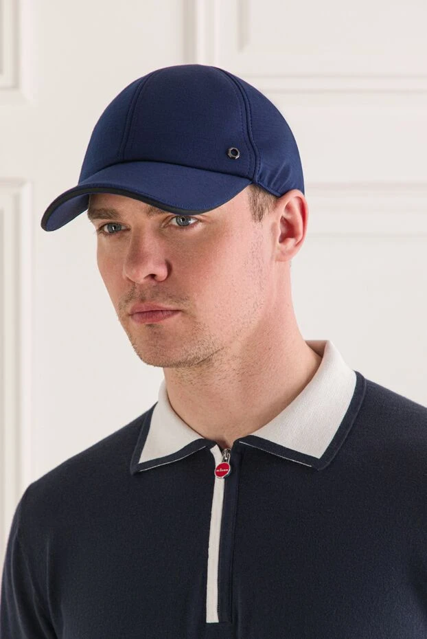Stefano Ricci blue wool baseball cap with signature metal detail 193574 - photo 2