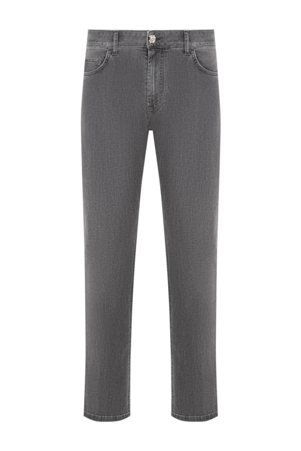 Stefano Ricci men's gray jeans with eagle head embroidery on the right pocket 193577 - photo 1