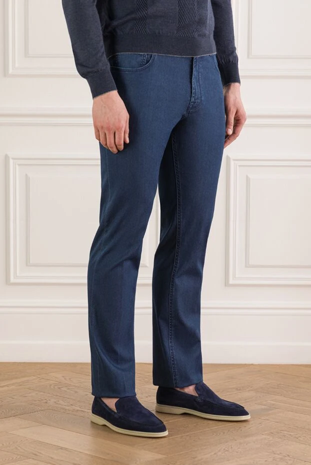 Stefano Ricci classic five-pocket jeans in dark blue with a slightly tapered fit 193578 - photo 3