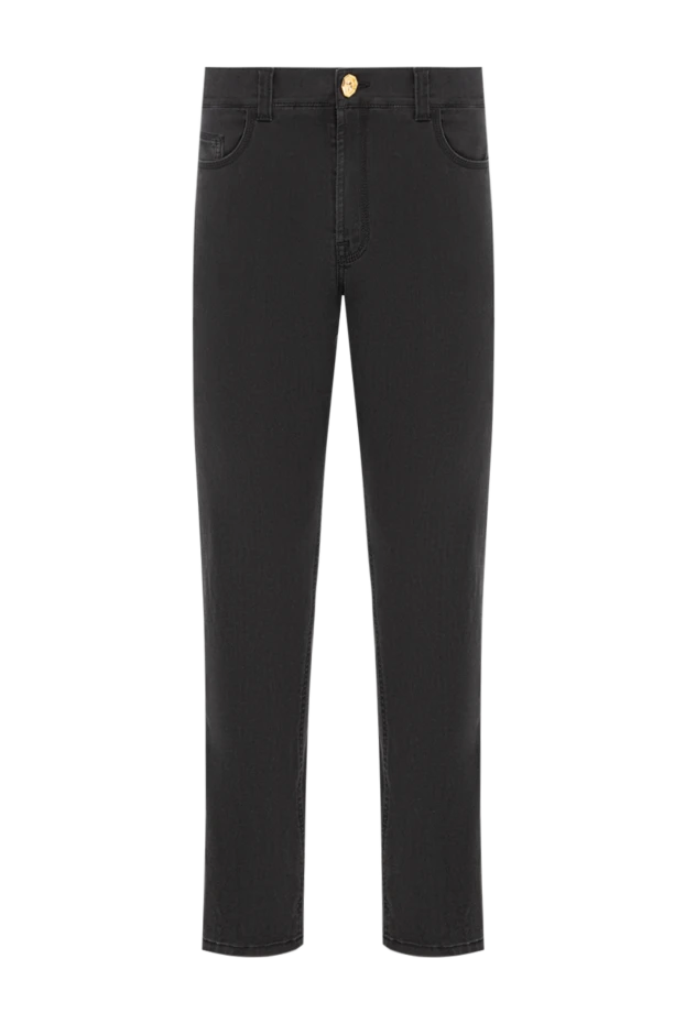 Stefano Ricci men's black jeans with an eagle head patch 193579 - photo 1