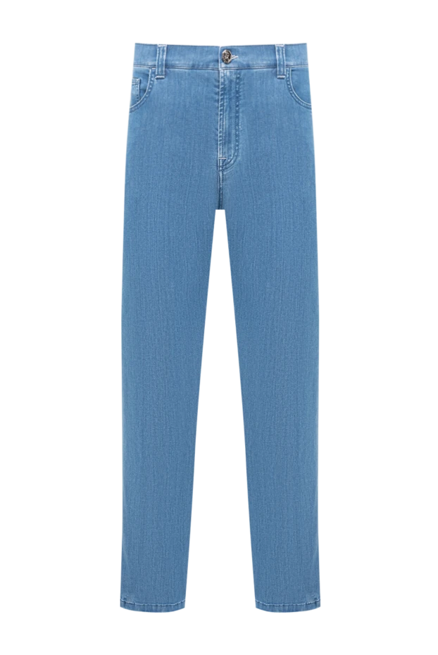 Stefano Ricci straight-leg blue jeans with embroidered monogram 193580 - photo 1