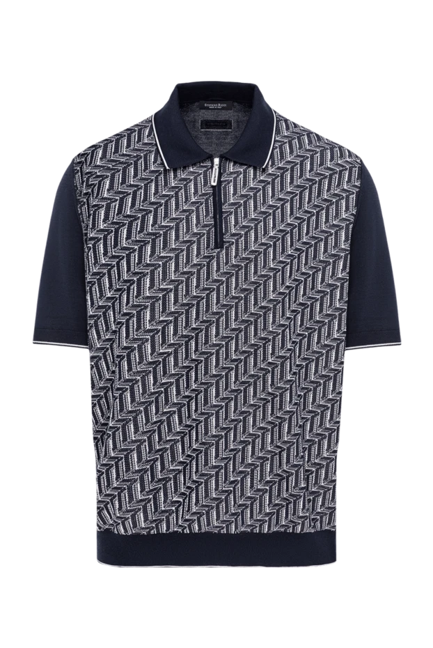 Stefano Ricci men's polo shirt with a geometric woven pattern on the front 193581 - photo 1