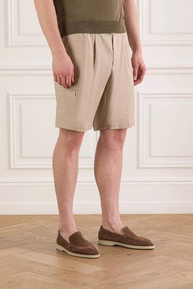 Stefano Ricci men's premium bermuda shorts made from an exclusive blend of linen and wool 193585 - photo 3