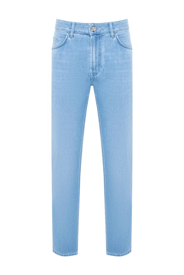Stefano Ricci light blue straight leg jeans with circular embroidery 193604 - photo 1