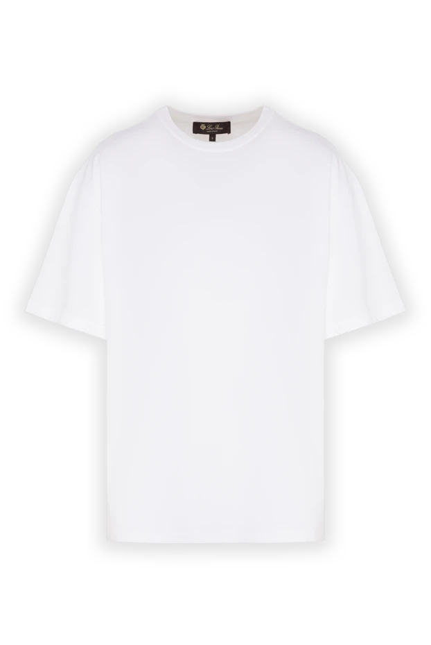 Loro Piana basic white cotton t-shirt with a straight cut and a round neck 193645 - photo 1