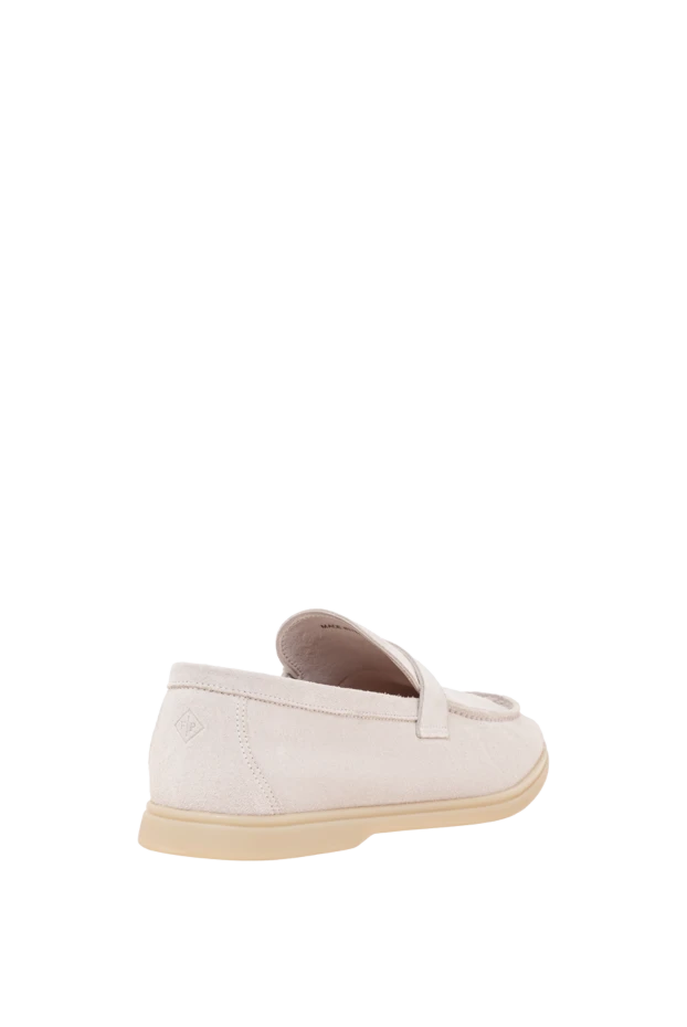 Fleur de Paris women's soft white suede loafers with metal charms 193658 - photo 3