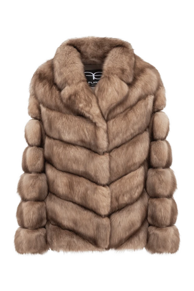 FG Furs a short women's fur coat made of natural sable with a diagonal fur layout 193693 - photo 1