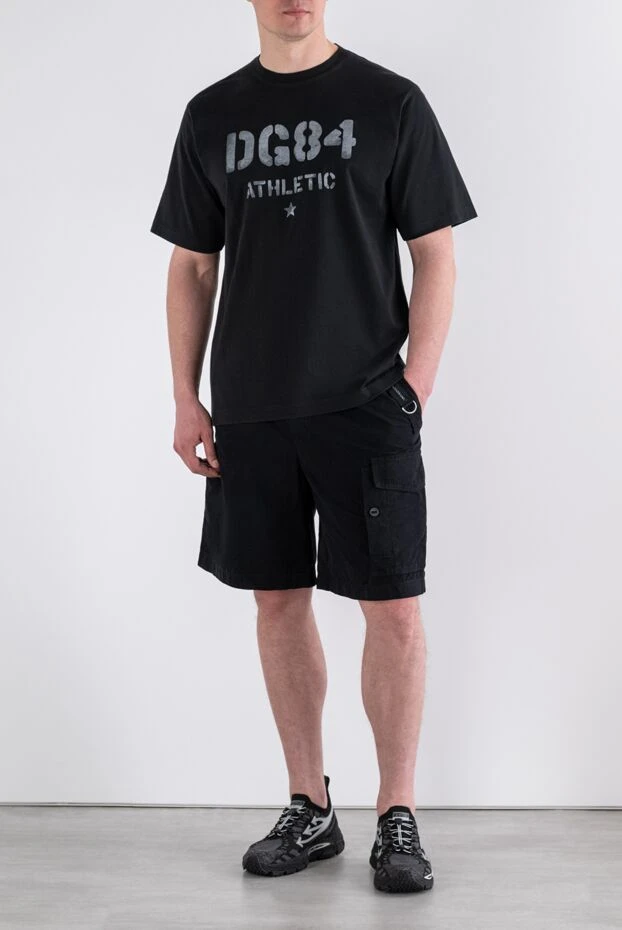 Dolce & Gabbana men's black cotton t-shirt with print 193710 - photo 2