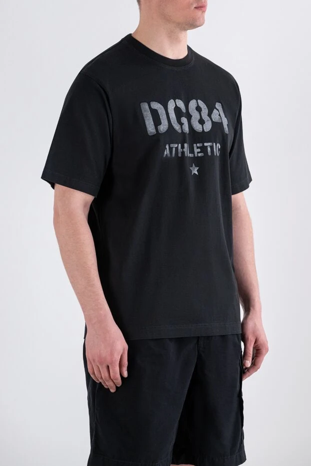 Dolce & Gabbana men's black cotton t-shirt with print 193710 - photo 3