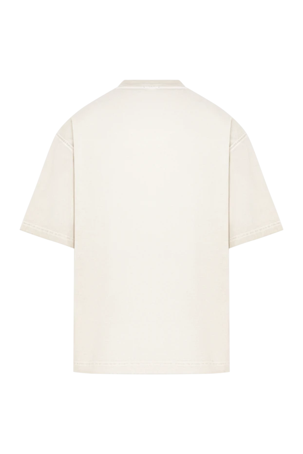 Dolce & Gabbana мужская футболка из плотного хлопка в цвете слоновой кости в стиле оверсайз 193711 - фото 2