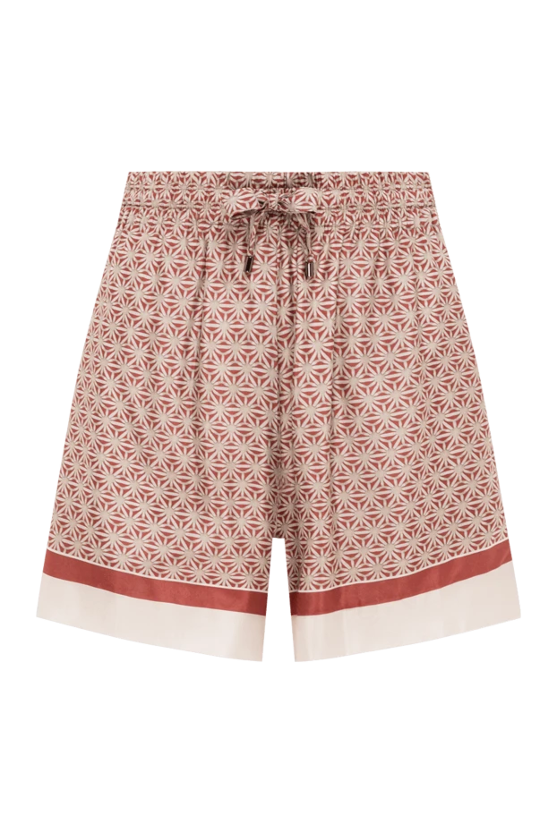 Brunello Cucinelli women's high-waisted shorts made of natural silk 193793 - photo 1